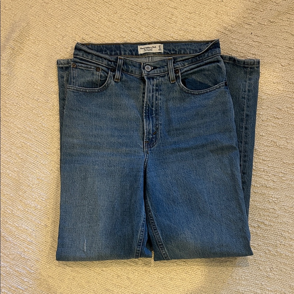 Abercrombie & Fitch Straight Leg Blue Jeans